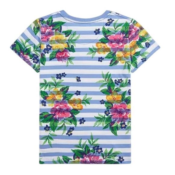Polo Ralph Lauren Other - Polo Ralph Lauren Big Girls Striped Floral Cotton Jersey T-shirt 3T 96